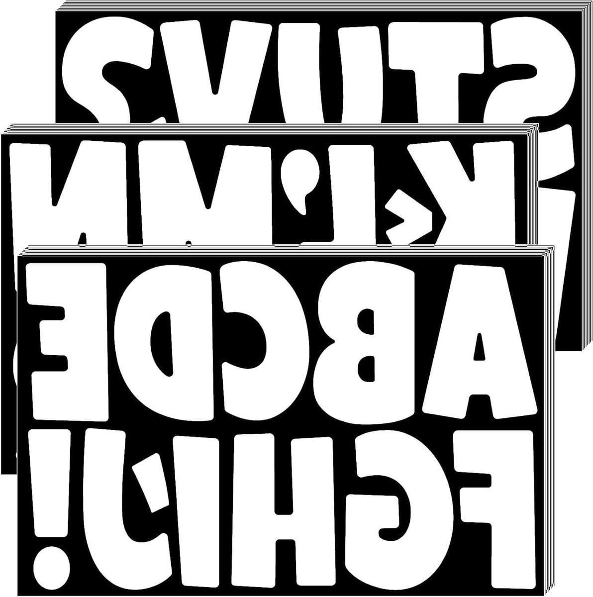 288 stuks zelfklevende witte alfabet stickers voor klaslokaal decoratie