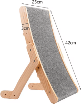 Inspire Picks Premium 3 in 1 Wooden Cat Scratcher Board With Cozy Bed & Claw Couch small Scratcher Bed