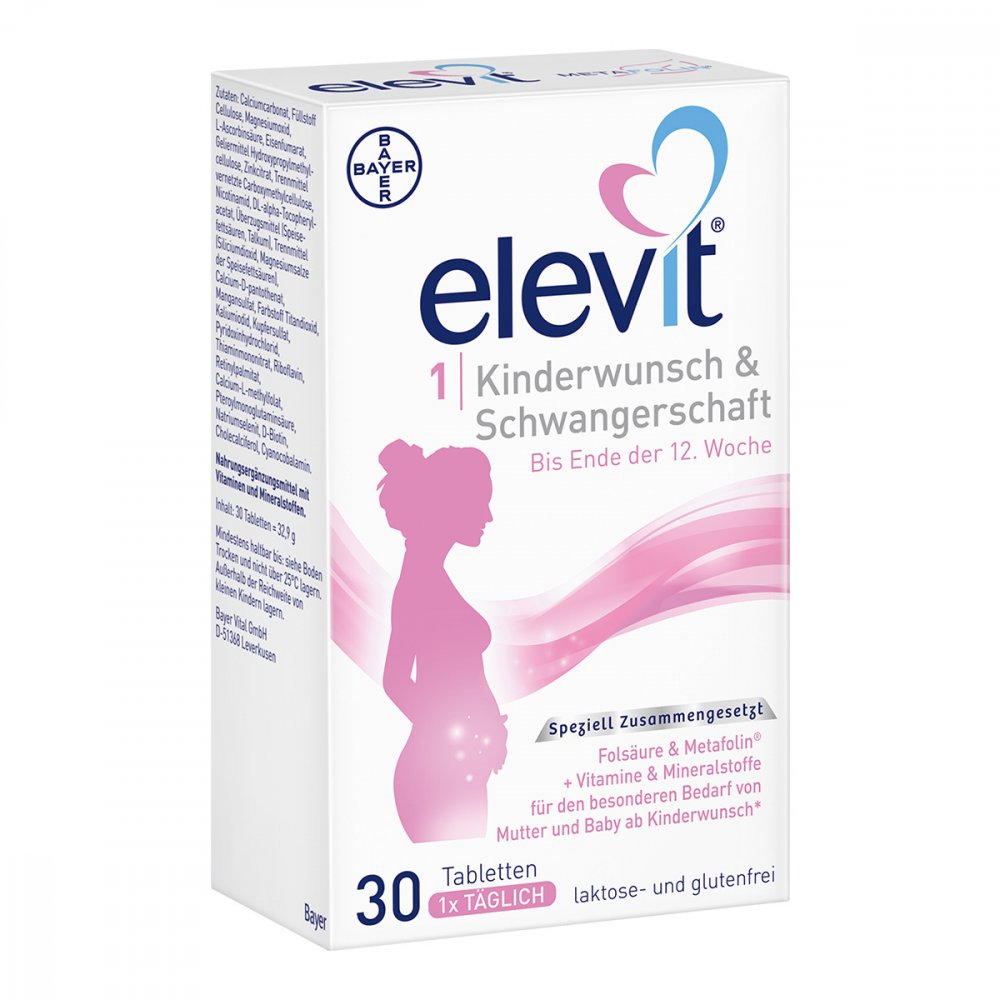Bayer Vital GmbH Elevit 1 Kinderwunsch & Schwangerschaft Tabletten 11677800