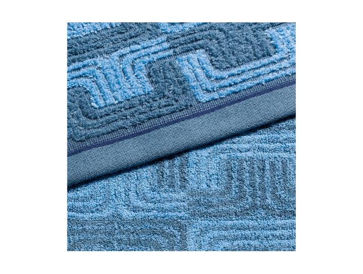 Duschtuch MÖVE Geometric Shapes Texture 67 x 140 cm , blau, B:67cm L:140cm, Obermaterial: 100% Baumwolle, Handtücher, Duschtuch