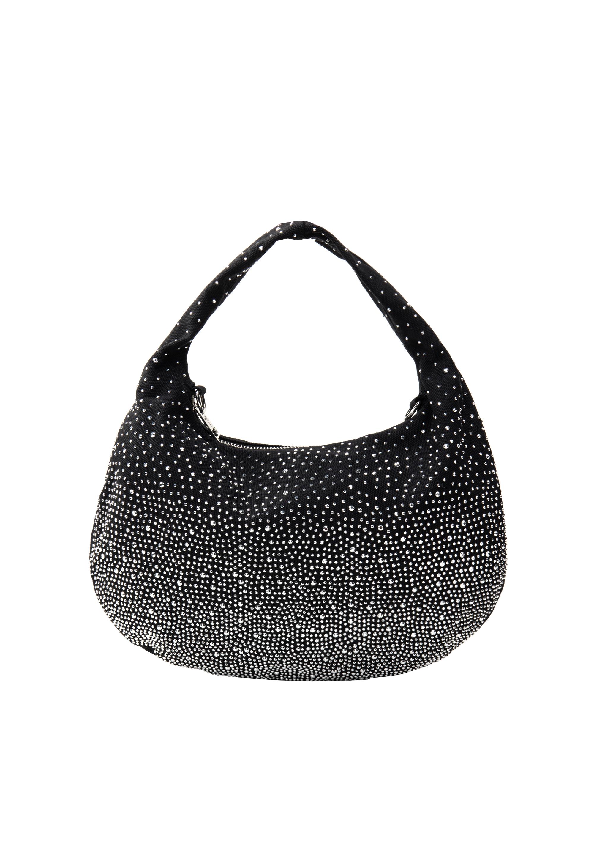Faina Schoudertas met strass steentjes Dames zwart