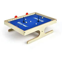 Helloshop26 - Magnetischer Mini-Tischkicker 45 x 33,5 x 14 cm einfach aufzubauen unterhaltsam gemütliche Atmosphäre blaues MDF 20_0020854