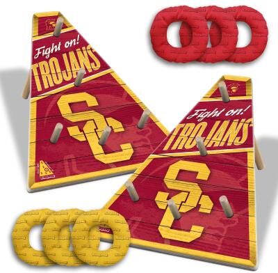 Skip's Garage USC Trojans NCAA Ring Bag Toss Game