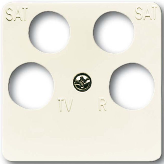 Busch-Jaeger Rosace centrale blanche antenne, 4 voies 1743/10-04-212 (2CKA001753A8634)