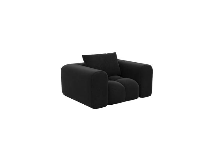 Design Loungesessel „Velina“ mit Samtbezug Samtbezug Schwarz BLOOMINGLOFT Collection