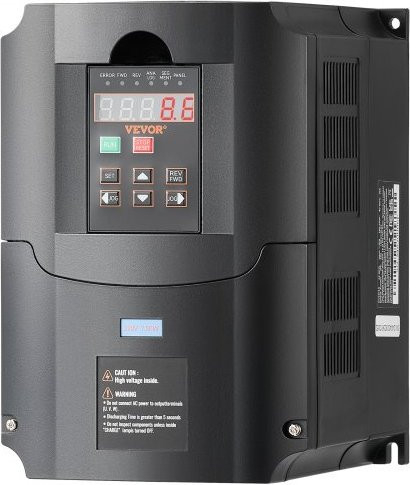 VEVOR VFD frequentieomvormer 7,5 kW 10 pk 35 A, 220 V ingang naar 220 V driefase uitgang, 0-400 Hz voor CNC spindelmotor snelheidsregeling