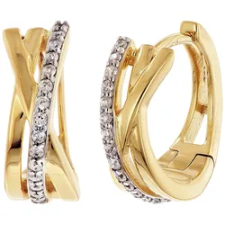 trendor 68457 Damen-Ohrringe Gold 333/8K Klapp-Creolen