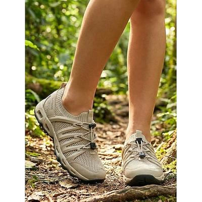 Outdoor-Wanderschuhe für Damen – atmungsaktive Mesh-Sneaker mit pinkfarbenen Akzenten für Trailrunning, Wandern und Outdoor-Abenteuer