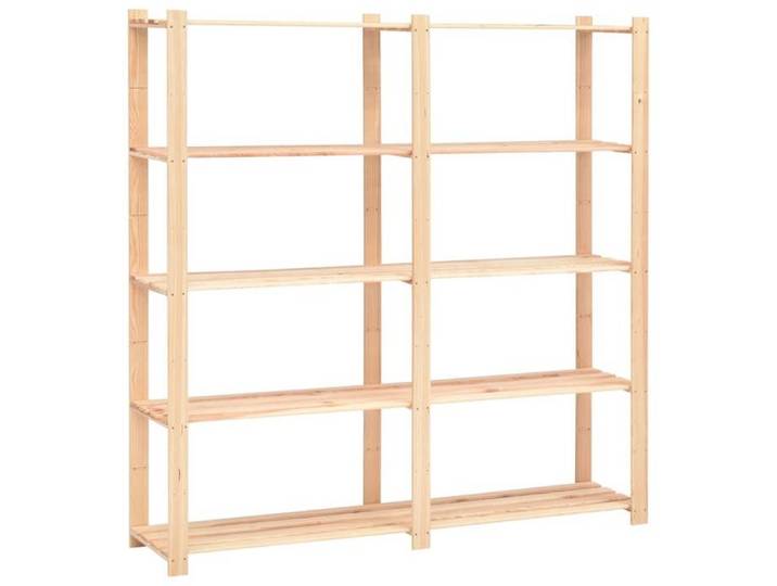 SWEETY Étagère de stockage - 5 niveaux 170x38x170 cm Pin solide 500 kg e49