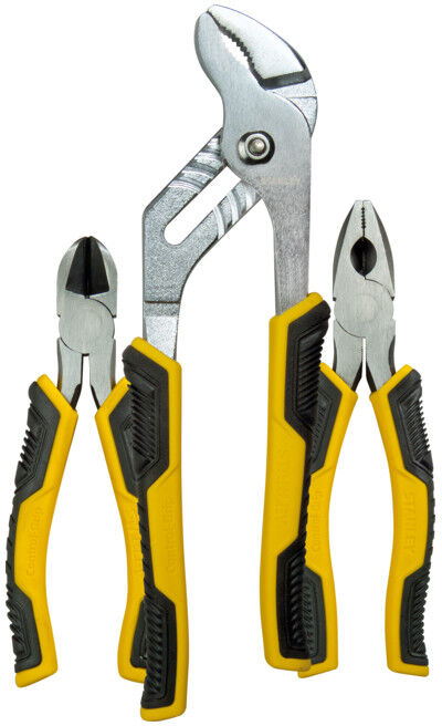 Stanley Set de pinces Control-Grip avec pince à pompe à eau, 3 pièces (STHT0-74471)
