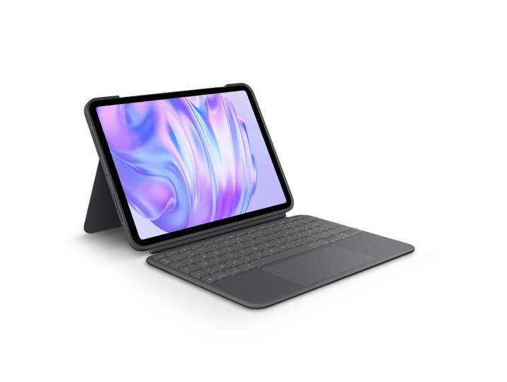 Logitech Combo Touch, AZERTY, Français, Trackpad, 1,8 cm, 1 mm, Apple 920-012768