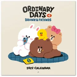 Line Friends - Nástěnný Kalender für rok 2022 30 x 30 cm