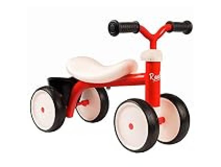 Smoby - Porteur Rookie Rouge - Métal - Selle Incurvée - Roues Silencieuses - Coffre à Jouets - Premier Age - Dès 12 Mois