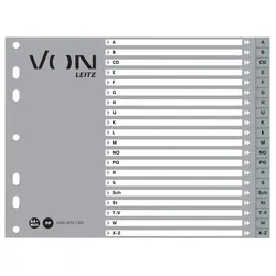 LEITZ Register, Halbformat, A-Z, DIN A4