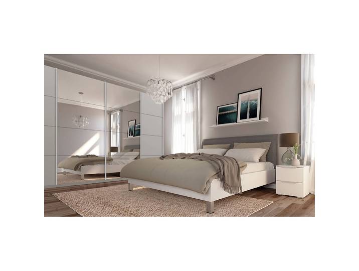 Schwebetürenschrank pure reflect 360 x 236cm Grau/Seidengrau 4 Türen