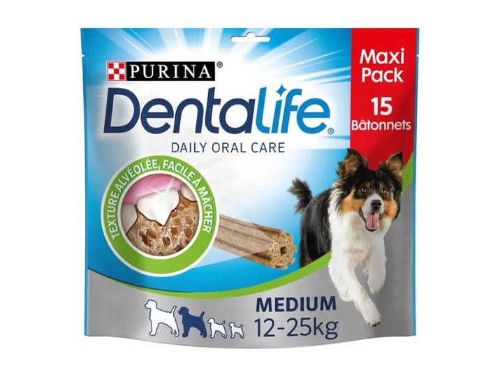 DENTALIFE ALIMENT CHIEN MEDIUM (MOYEN) STICK BUCCO DENTAIRE1 PAQ 345 GR (1 PAQ 15 PIECE)