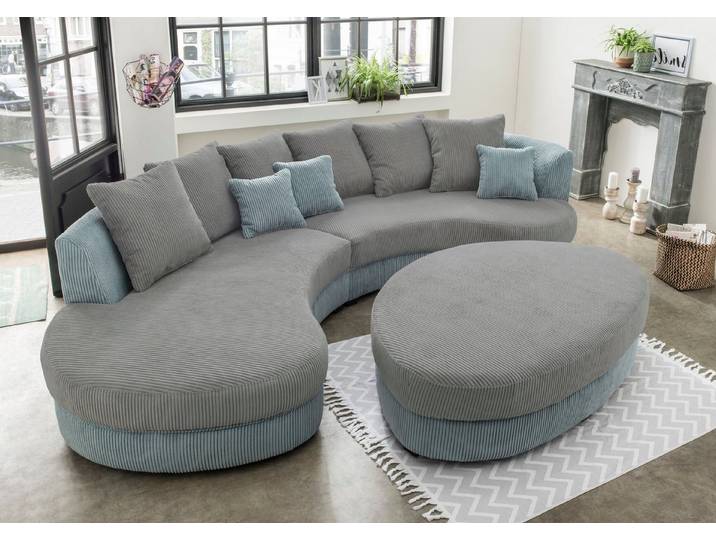 Home affaire Ecksofa Limoncello modern & bequem, organische Formensprache, zwei verschiedene Fußfarben wählbar