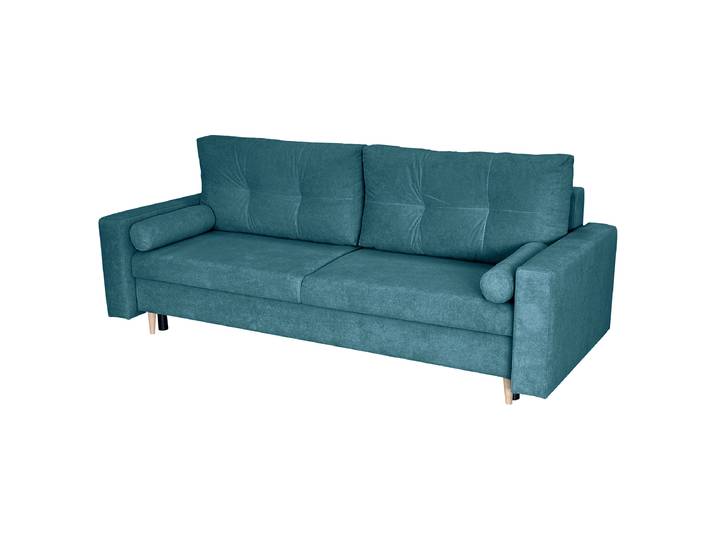 Schlafsofa Askal Blau Flachgewebe Velma 220 x 96 x 98cm Modern
