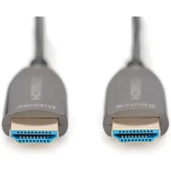 Digitus HDMI AOC Hybrid Glasfaserkabel, UHD 8K, 15 m (15 m), Videokabel, Schwarz
