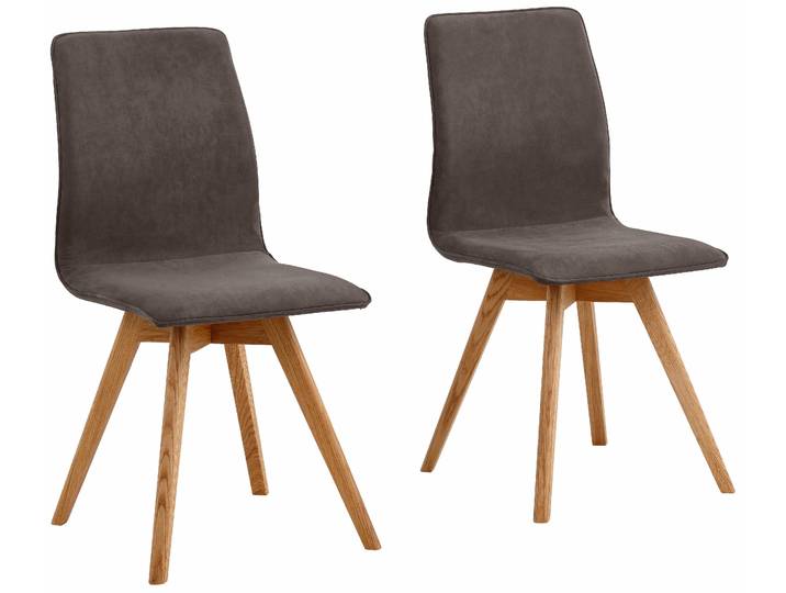 Esszimmerstuhl GOODPRODUCT Rania , braun (braun, eichefarben), B:45cm H:91cm T:55cm, Luxus-Microfaser in Lederoptik (100% Polyester), Stühle, Esszimmerstuhl, Eiche, 2er/4er/6er-Set, Küchenstuhl