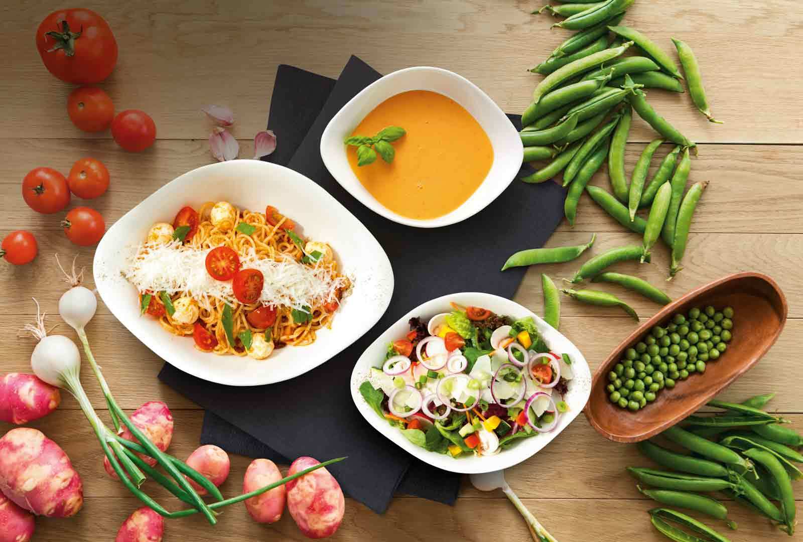 Schale VILLEROY & BOCH "Pastaschalen Vapiano 28 x 21 cm 2er Set weiß", weiß, L:28cm, Schüsseln, Schale