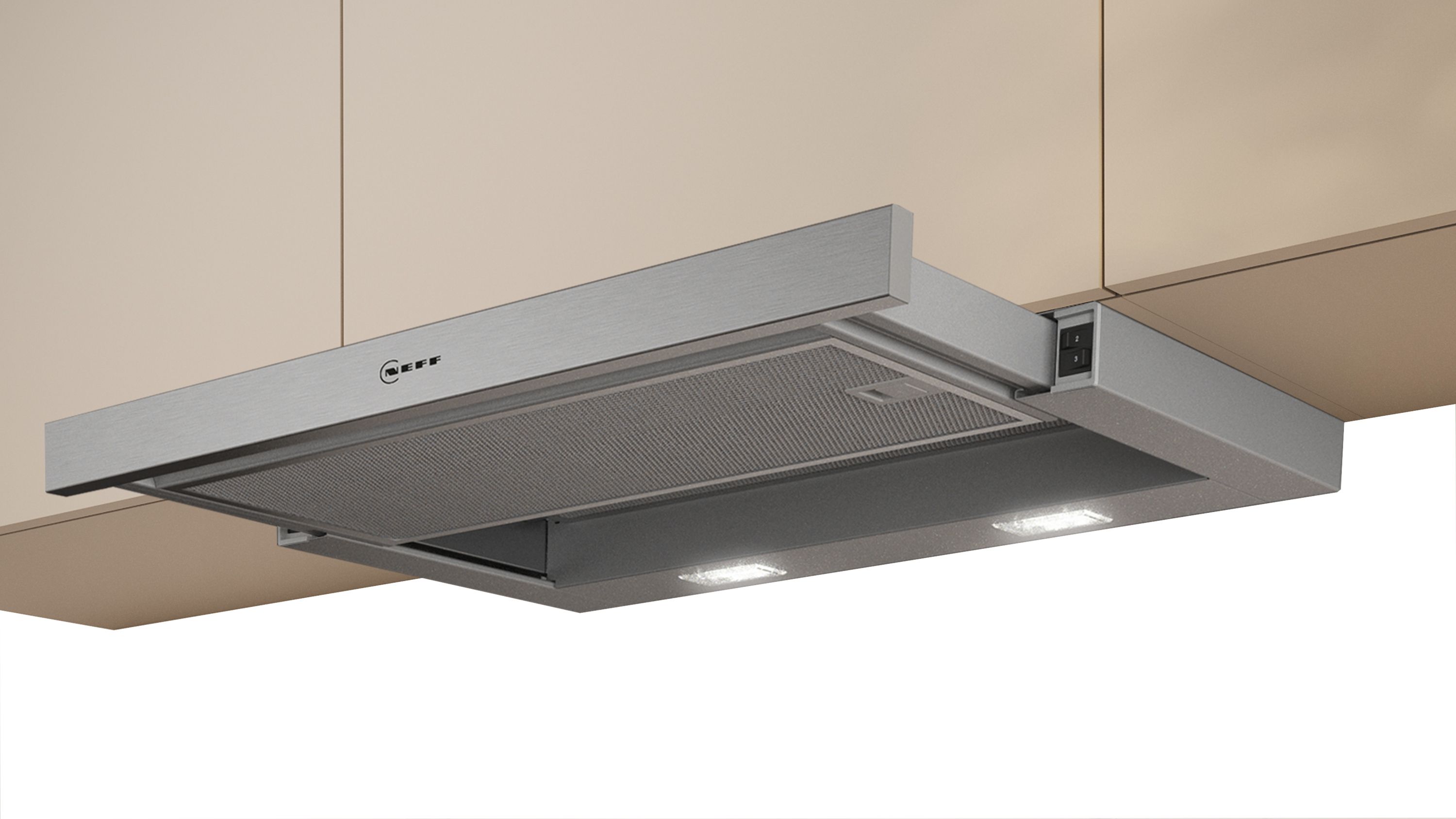 Neff D46BR22X2 Abluft/Umluft Dunstabzugshaube/Esse Flachschirmhaube 60 cm (Edelstahl)
