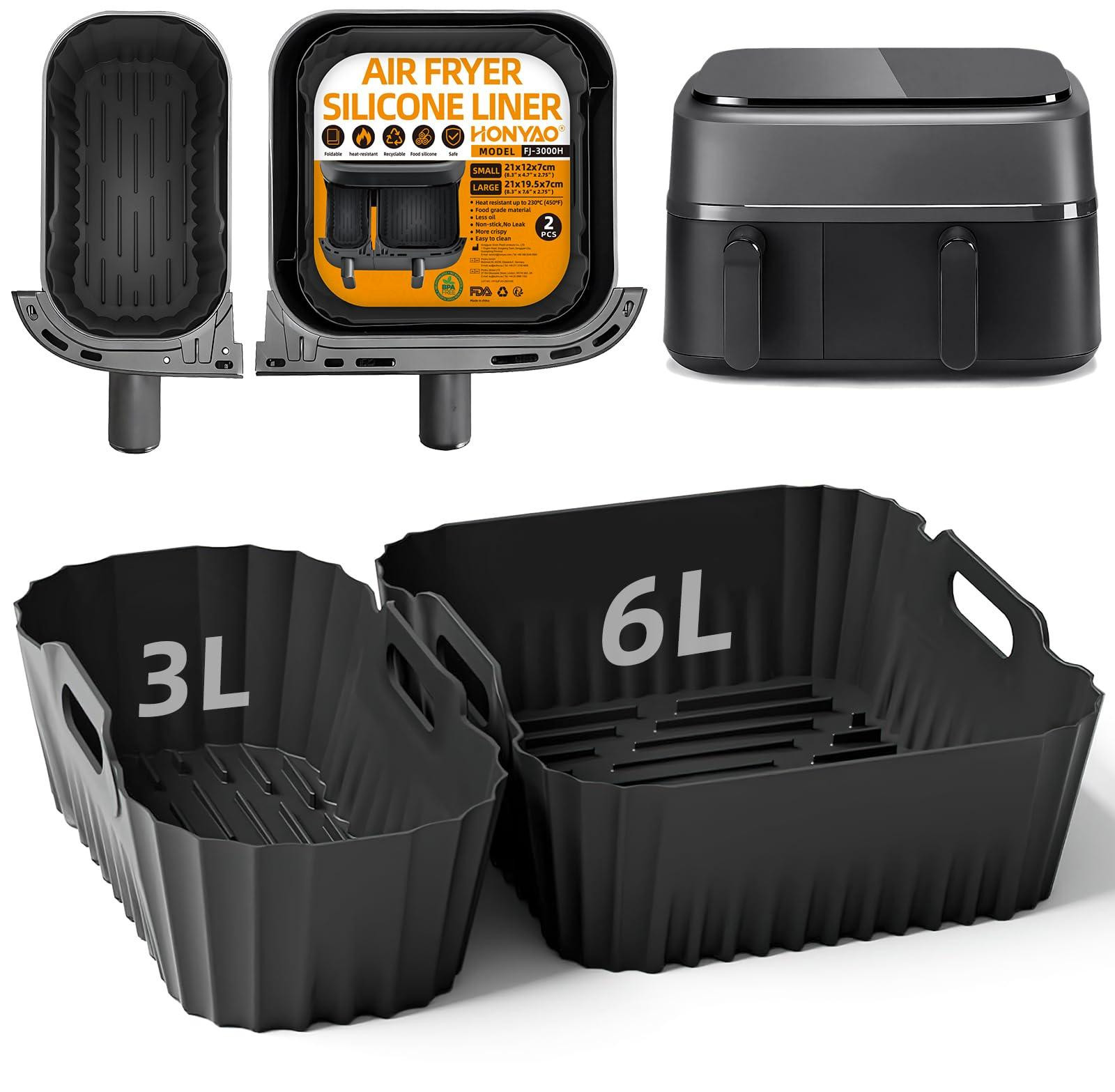 Dripio Siliconen bakvormen voor Philips Airfryer 9 liter, 2 stuks