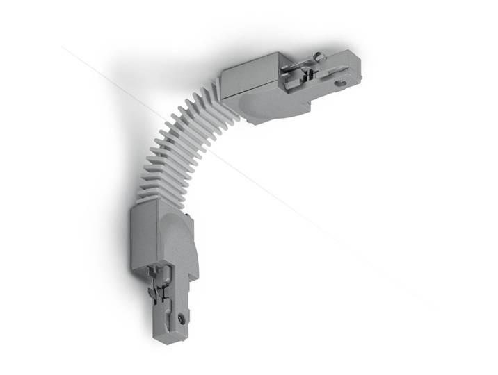 Trio Lighting Flexverbinder DUOline 2-Phasen-System, titan, alu / grau / zink, Kunststoff, Schienensysteme