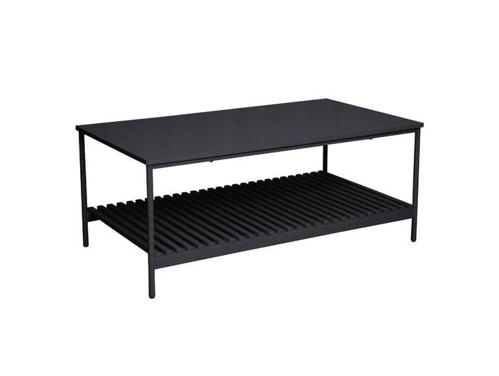 Svita Couchtisch Amal rechteckig schwarz, Schwarz, Holz, 1 Fächer, Rechteckig,Rechteckig, 110x45x60 cm, Wohnzimmer, Wohnzimmertische, Couchtische