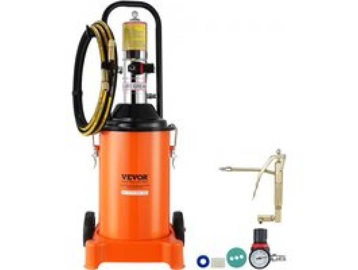 VEVOR Fettpumpe 12L Luftbetriebene Fettpumpe 0,6–0,8 MPa Aluminiumdruckguss-Pumpe -20-100℃ Betriebstemperatur, Pneumatische Fettpumpe NPT-Anschluss Schmierfettpumpe Geeignet für 0-3# Fett
