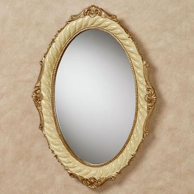 Touch of Class Genevia Oval Wall Mirror Pearl , Pearl