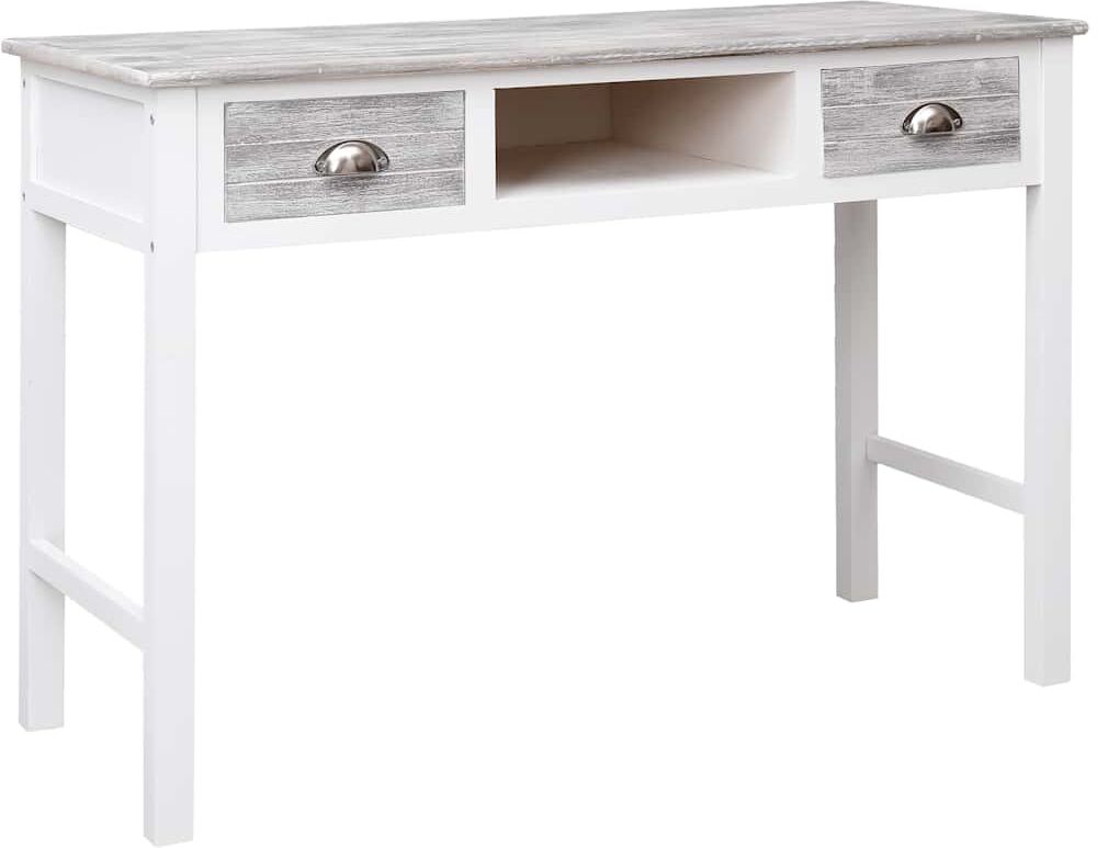 vidaXL Bureau Gris 110x45x76 cm Bois