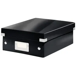 Leitz Click & Store WOW Kleine Aufbewahrungsbox Hartpappe Schwarz 220 x 282 x 100 mm