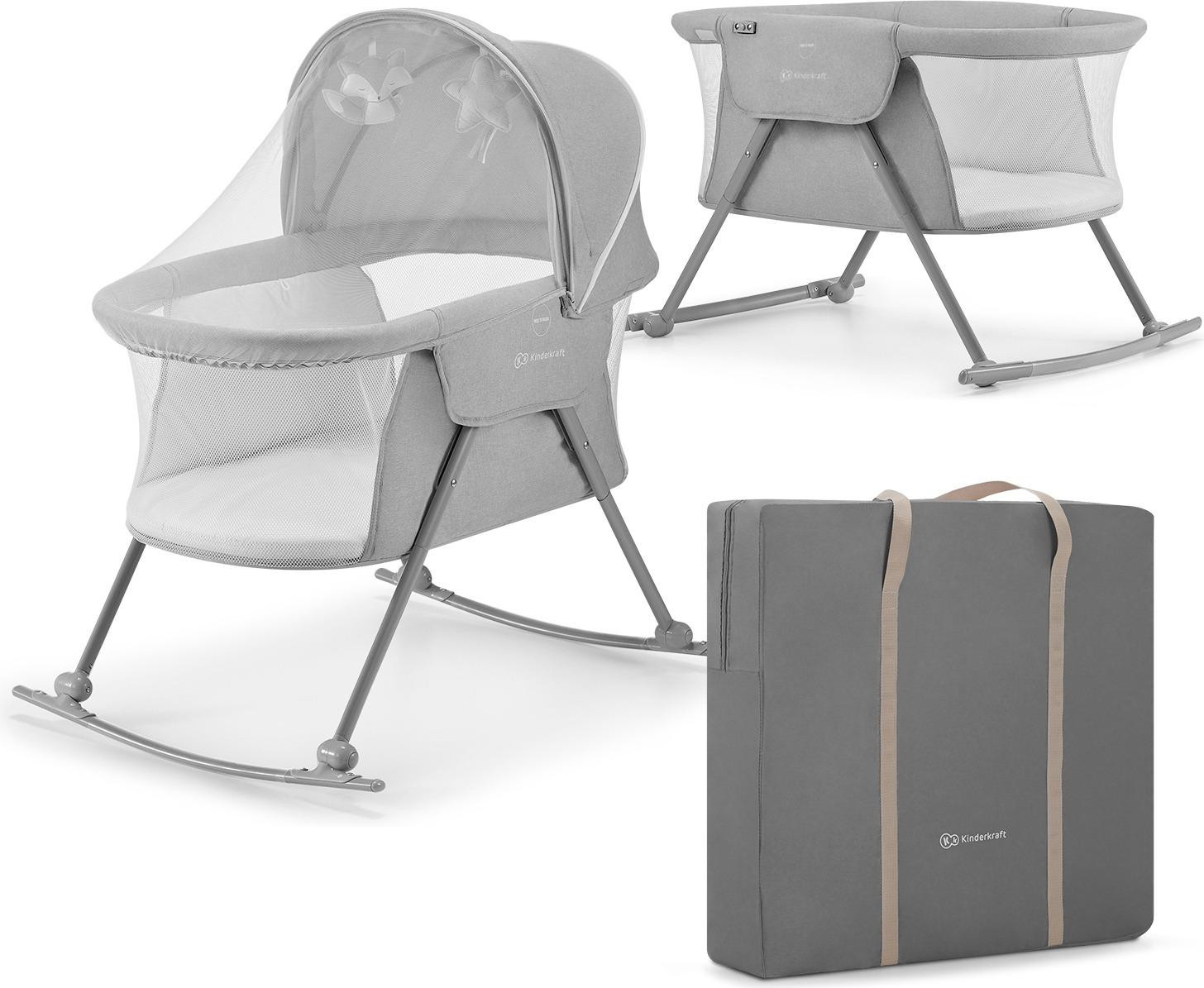 Kinderkraft LOVI 3-in-1 kinderbed, grijs