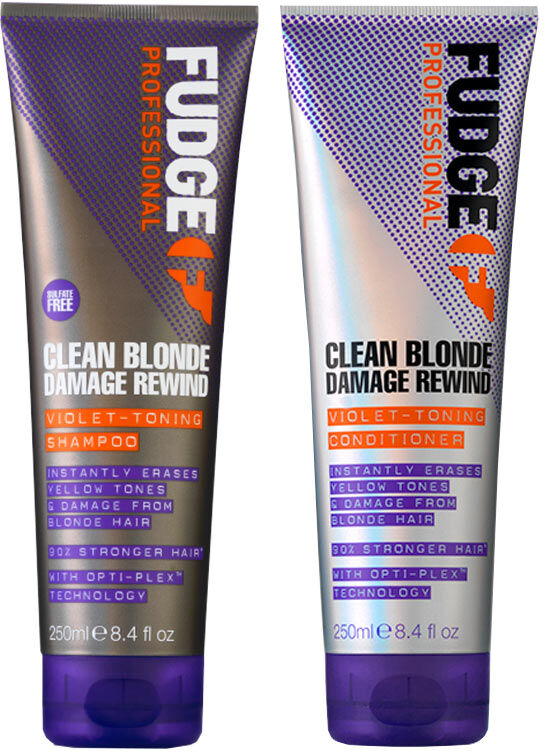 Fudge Clean Blonde Damage Rewind Purple Violet Toning & Repair Shampoo