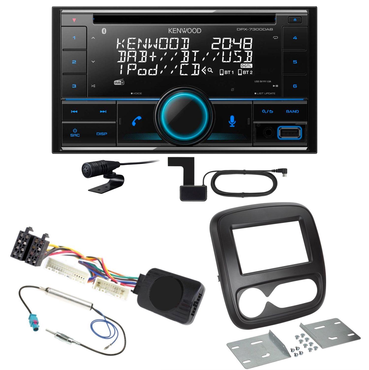 Kenwood DPX-7300DAB Bluetooth Digitalradio USB CD Einbauset für Fiat Talento