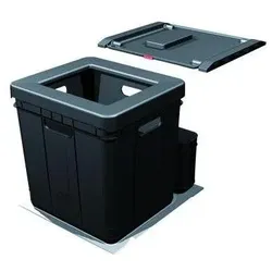 Franke Kehrichtsystem -Sorter Serie 350 für BLUM / GRASS / HETTICH, Abfalleimer, Schwarz, Grau