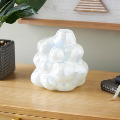 ARCILLA ELEMENTAL Clear Glass Handmade Abstract Bubble Vase