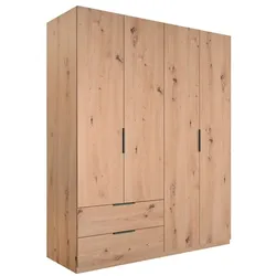 Composad Kleiderschrank Espresso 162 x 200 cm Holzoptik Artisan-Eiche