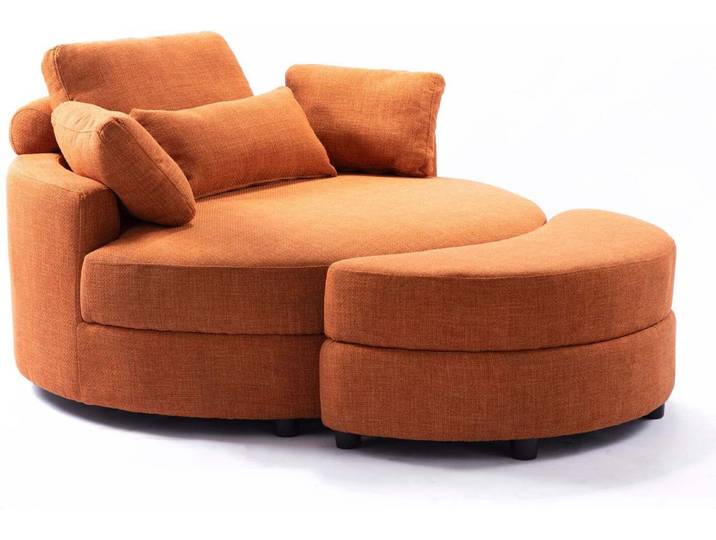 Fauteuil Confortable YHL Voyura Q-MYD-2306-DARKBROWN Tissu Avec Coffre De Rangement - Brun Foncé