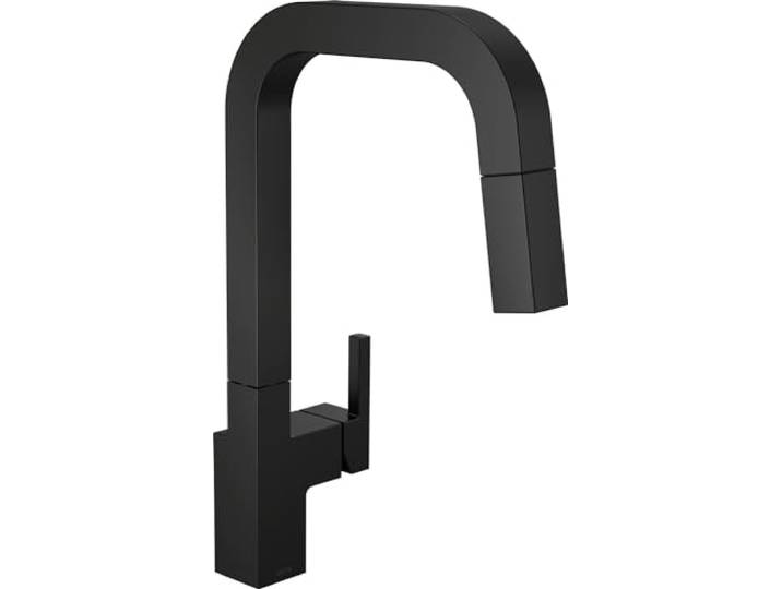 Delta Faucet 19825LF-BL Junction Einhebel-Küchenarmatur zum Herunterziehen, Mattschwarz