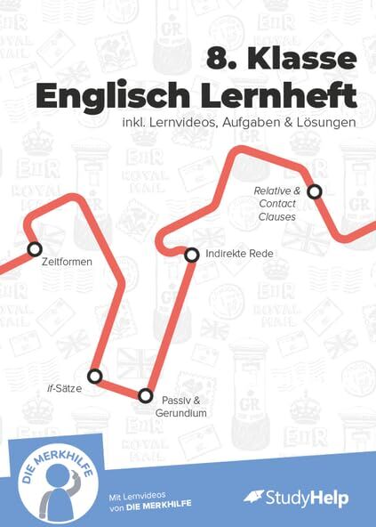 Andreas Felis - 8. Klasse Englisch Lernheft Übungsheft - StudyHelp + Die Merkhilfe - inkl. Lernvideos + Aufgaben & Übungen - Für Klassenarbeiten, Prüfungen, Tests – Gymnasium & Realschule – Wortarten, Zeitformen - Preis vom 09.10.2026 07:28:09 h