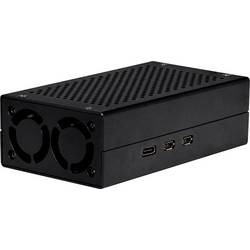 Joy-it ALU CASE for Pi5+M2 HAT / AI Kit SBC-Gehäuse Passend für (Entwicklungskits): Raspberry Pi® 5 B inkl. aktiven Kühler Schwarz ALU-CASE-M2