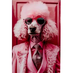 KARE DESIGN Glasbild 40 x 50 cm Pink Poodle Glas
