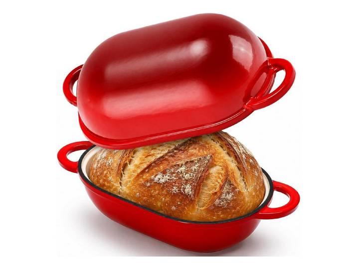 LuxusKollektion Schmortopf Gusseisen Topf 2,85L Rot Induktion/Backofen