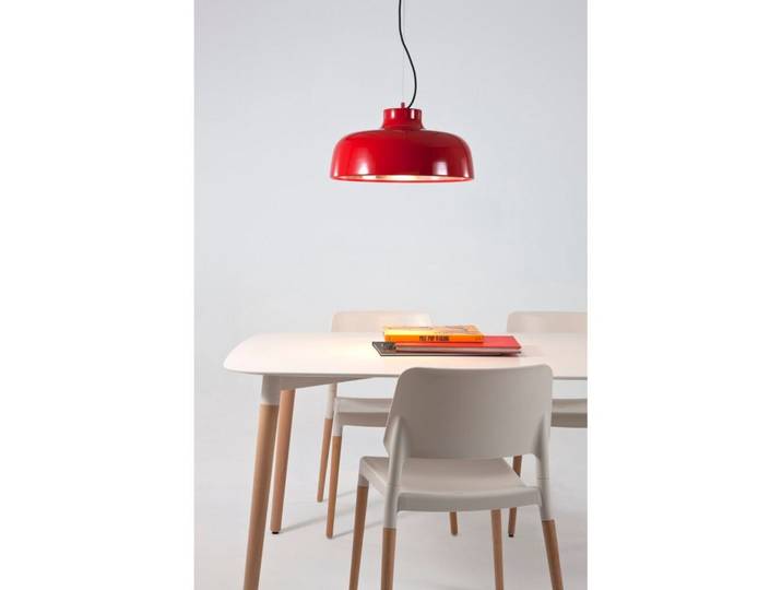M68 Pendelleuchte Rot - Santa & Cole - Esszimmer - Aluminium