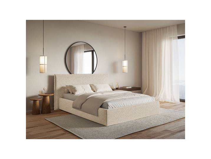 Polsterbett 180x200 cm Softie mit Stauraum, hellbeiger