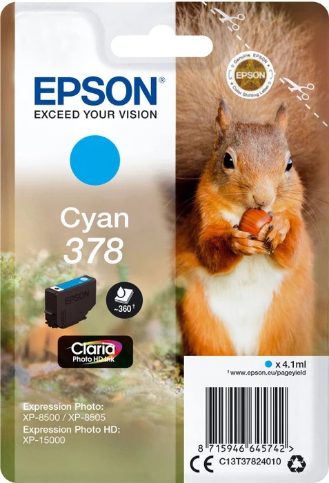 EPSON C13T37824010 XP8500 TINTE cyan ST