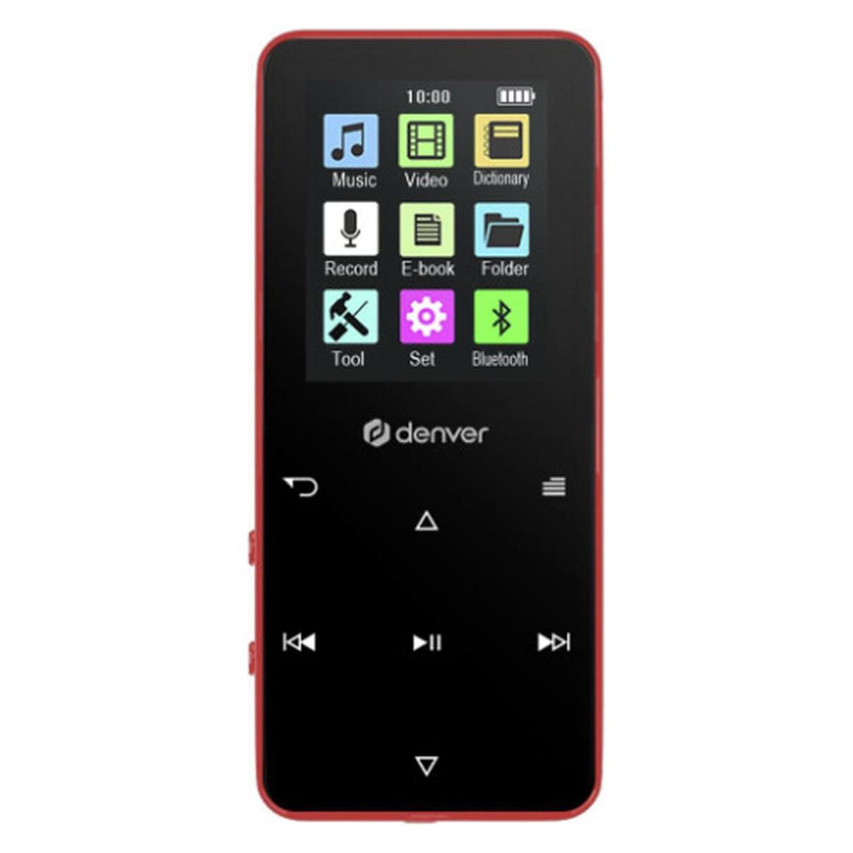 Denver MP-1830R RED - MP4 media player with built-in bluetooth and rechargeable battery - MP3-Afspiller... (8 GB) (MP-1830R)