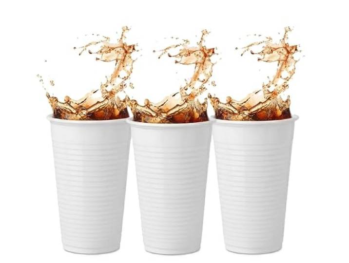 Trendsky 6000 Stück Plastikbecher 200ml weiß, Trinkbecher, Partybecher 0,2L Kunststoffbecher, Ausschankbecher